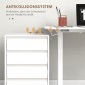Γραφείο όρθιο, ρυθμιζόμενο ύψος, 120x60x72-116cm, λευκό