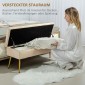 Πάγκος αποθήκευσης Velvet Look Υποπόδιο με επένδυση με φουντωτό μεταλλικό πλαίσιο 102 x 35 x 43 cm Μπεζ