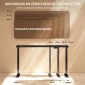 Ηλεκτρικό πλαίσιο γραφείου, ρυθμιζόμενο ύψος, με λειτουργία μνήμης, ατσάλι, μαύρο