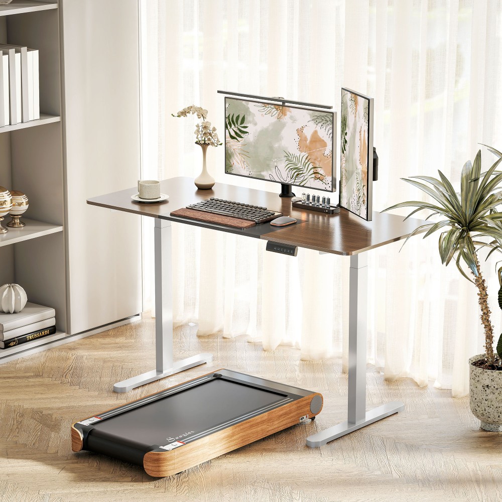 HOMCOM Ηλεκτρικό Επιτραπέζιο Σκελετός, Ρυθμιζόμενο Ύψος, με Λειτουργία Μνήμης, Ατσάλι, Λευκό