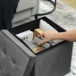 Πτυσσόμενο Σκαμπό με Αποθηκευτικό Χώρο Αποθηκευτικό Κουτί Αφρός MDF Γκρι