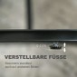Σετ 2 τραπεζάκια σαλονιού, τραπεζάκια σαλονιού οβάλ και στρογγυλά, στοιβαζόμενα, μαρμάρινη εμφάνιση, MDF, μέταλλο, Ø50 x 50,5H cm, μαύρο
