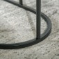Σετ 2 τραπεζάκια σαλονιού, τραπεζάκια σαλονιού οβάλ και στρογγυλά, στοιβαζόμενα, μαρμάρινη εμφάνιση, MDF, μέταλλο, Ø50 x 50,5H cm, μαύρο