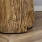 Πλαϊνό τραπεζάκι κούτσουρο δέντρου όψη ισοπεδωτικά πόδια 37 cm x 37 cm x 43 cm τσιμεντένιο καφέ