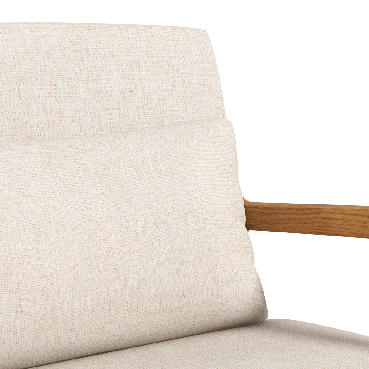 Ρετρό κουνιστή καρέκλα Rubberwood Wood 64,5cm x 92cm x 81,5cm Μπεζ + Καφέ
