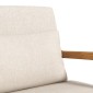 Ρετρό κουνιστή καρέκλα Rubberwood Wood 64,5cm x 92cm x 81,5cm Μπεζ + Καφέ