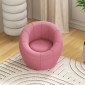 Kindersessel Kindermöbel Kinderhocker, Teddy-Fleece, 60 cm x 56 cm x 48 cm, Rosa