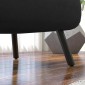 Καρέκλα χαλάρωσης σε σχέδιο Scandi, πολυθρόνα, καρέκλα ανάγνωσης. συμπεριλαμβανομένου Μαξιλάρι με ραφή με κουμπί, μαύρο