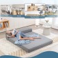Πτυσσόμενη καρέκλα με λειτουργία κρεβατιού, κρεβάτι επισκέπτη, πτυσσόμενη, έως 250 kg, 138x80x50 cm, γκρι