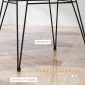 Σετ 2 Καρέκλες Κουζίνας Boho Style PE Rattan 56 x 60 x 79 cm Φυσικό + Μαύρο