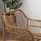 Σετ 2 Καρέκλες Κουζίνας Boho Style PE Rattan 56 x 60 x 79 cm Φυσικό + Μαύρο