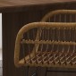 Σετ 2 Καρέκλες Κουζίνας Boho Style PE Rattan 56 x 60 x 79 cm Φυσικό + Μαύρο