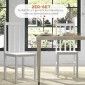 Σετ 2 καρέκλες κουζίνας, καρέκλες τραπεζαρίας, μασίφ ξύλο, μοντέρνα σχεδίαση, 38,5 cm x 47,5 cm x 99 cm, λευκό