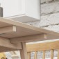 Τραπεζαρία Πτυσσόμενο τραπέζι τραπέζι κουζίνας, 2 πτυσσόμενες επιφάνειες, 110 x 86 x 75 cm, φυσικό