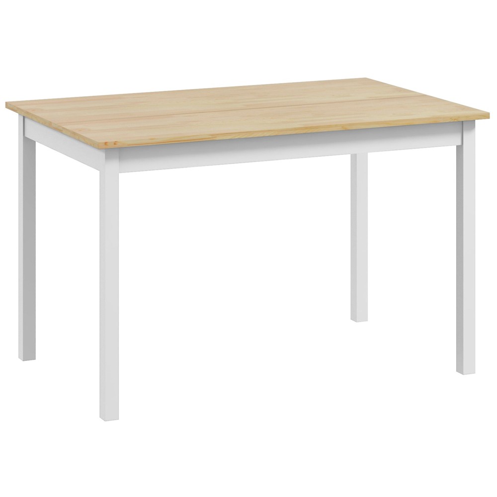 Τραπεζαρία, 120 x 75 cm Τραπέζι κουζίνας σε στυλ εξοχικής κατοικίας για 4 άτομα, ξύλινο τραπέζι για σαλόνι, τραπεζαρία, φυσικό