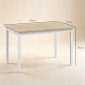 Τραπεζαρία, 120 x 75 cm Τραπέζι κουζίνας σε στυλ εξοχικής κατοικίας για 4 άτομα, ξύλινο τραπέζι για σαλόνι, τραπεζαρία, φυσικό
