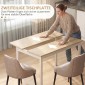 Τραπεζαρία, 120 x 75 cm Τραπέζι κουζίνας σε στυλ εξοχικής κατοικίας για 4 άτομα, ξύλινο τραπέζι για σαλόνι, τραπεζαρία, φυσικό