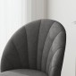 Σετ 4 καρέκλες τραπεζαρίας, καρέκλες κουζίνας σε βελούδινη εμφάνιση, ατσάλινα πόδια, χωρίς χέρια, γκρι