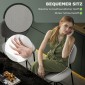 Σετ 2 σκαμπό μπαρ, σκαμπό μπιστρό με υποπόδιο, βελούδινο κάλυμμα, ατσάλινα πόδια, για τραπεζαρία, 45 x 49 x 102 cm, ανοιχτό γκρι
