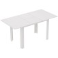 Επεκτάσιμο Τραπεζαρία 120-160 x 70cm Ρυθμιζόμενο Τραπέζι Κουζίνας για 4-6 Άτομα MDF High Gloss Λευκό
