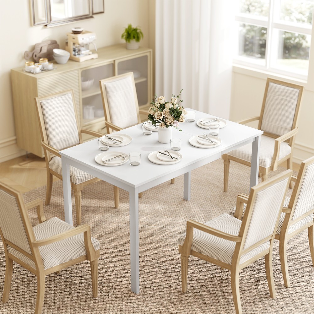 Επεκτάσιμο τραπέζι φαγητού 80-120 cm για 4-6 άτομα, τραπέζι κουζίνας εξοικονόμησης χώρου με λειτουργία εύκολης απομάκρυνσης, φυσικό