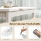 Επεκτάσιμο τραπέζι φαγητού 80-120 cm για 4-6 άτομα, τραπέζι κουζίνας εξοικονόμησης χώρου με λειτουργία εύκολης απομάκρυνσης, φυσικό