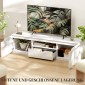 Τηλεόραση lowboard, high gloss, για τηλεοράσεις έως 65'', 3 θήκες, συρτάρι, 160 x 38 x 43 cm, λευκό