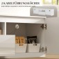 Τηλεόραση lowboard, high gloss, για τηλεοράσεις έως 65'', 3 θήκες, συρτάρι, 160 x 38 x 43 cm, λευκό