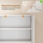 Ντουλάπι κουζίνας ύψους 180 cm, ντουλάπι αποθήκευσης με μαλακές πόρτες και ρυθμιζόμενα ράφια, γυαλιστερό λευκό
