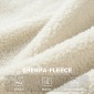 Μοντέρνα ξαπλώστρα, πολυθρόνα Sherpa fleece με κυρτή πλάτη, ενσωματωμένα μπράτσα, μεταλλικά πόδια, κρεμ λευκό
