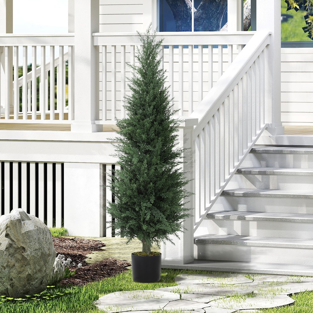 Τεχνητό Κυπαρίσσι Φυτό 638 Πλαστικά Φύλλα με Πράσινο Ανθεκτικό στην UV ακτινοβολία