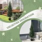 Τεχνητό Κυπαρίσσι Φυτό 638 Πλαστικά Φύλλα με Πράσινο Ανθεκτικό στην UV ακτινοβολία