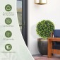 Σετ από 2 τεχνητά φυτά, τεχνητές μπάλες από πυξάρι με πάσσαλο εδάφους, για εσωτερική και εξωτερική χρήση, ανθεκτικό στην υπεριώδη ακτινοβολία, πράσινο
