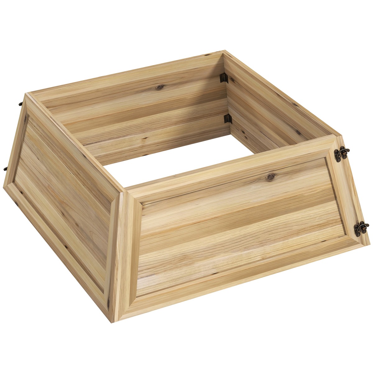 Χριστουγεννιάτικη φούστα 65 x 65 cm Χριστουγεννιάτικο δέντρο γιακά από φυσικό ξύλο ελάτου