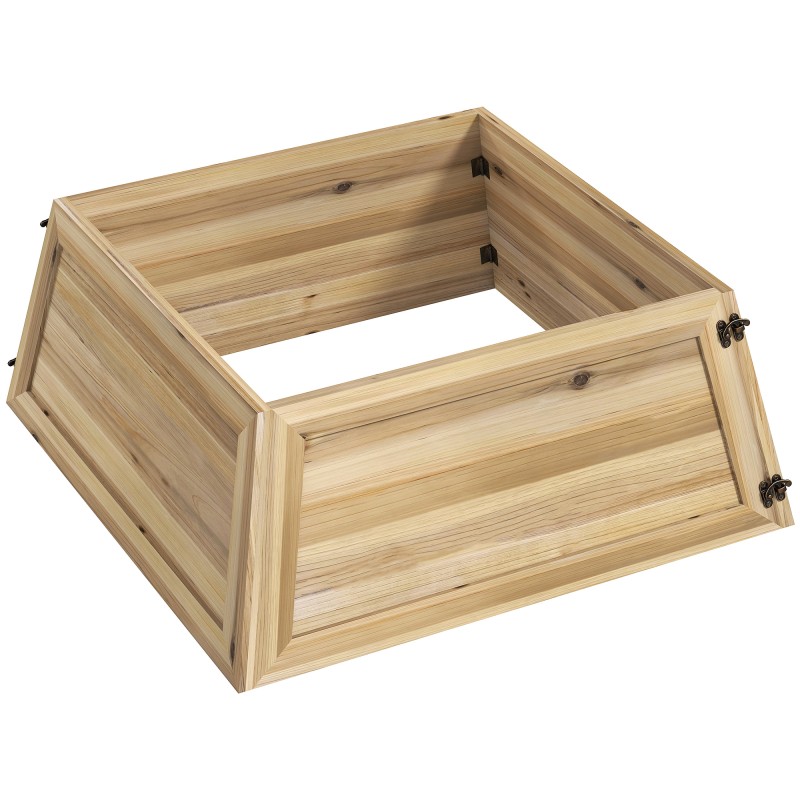 Χριστουγεννιάτικη φούστα 65 x 65 cm Χριστουγεννιάτικο δέντρο γιακά από φυσικό ξύλο ελάτου