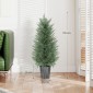 Σετ 2 τεχνητά κυπαρίσσια μεγάλα 90cm τεχνητό φυτό, πλαστικά τεχνητά φυτά σε γλάστρα 15 x 15 x 90 cm πράσινο