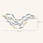Μεταλλικός τοίχος Fish Design Ανθεκτικό στη σκουριά Μοντέρνο στυλ Κομψό γαλάζιο
