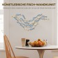Μεταλλικός τοίχος Fish Design Ανθεκτικό στη σκουριά Μοντέρνο στυλ Κομψό γαλάζιο
