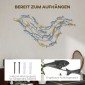 Μεταλλικός τοίχος Fish Design Ανθεκτικό στη σκουριά Μοντέρνο στυλ Κομψό γαλάζιο