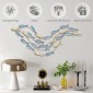 Μεταλλικός τοίχος Fish Design Ανθεκτικό στη σκουριά Μοντέρνο στυλ Κομψό γαλάζιο