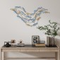 Μεταλλικός τοίχος Fish Design Ανθεκτικό στη σκουριά Μοντέρνο στυλ Κομψό γαλάζιο