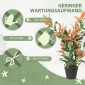 Τεχνητή Μουσουλίνα 90cm Τεχνητό Φυτό με 300 Φύλλα, Ρυθμιζόμενα Κλαδιά, 45 x 45 x 90cm, Κόκκινο+Πράσινο