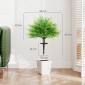 Τεχνητά φυτά τεχνητά Boston Fern Bushes ανθεκτικά στην υπεριώδη ακτινοβολία Τεχνητά φυτά με πασσάλους Σετ 2 60 cm για βεράντα στον κήπο
