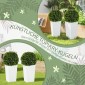 Σετ 2 τεχνητές μπάλες ευκαλύπτου 65 εκ. τεχνητό φυτό με προστασία UV, 330 φύλλα σε γλάστρα, πράσινο