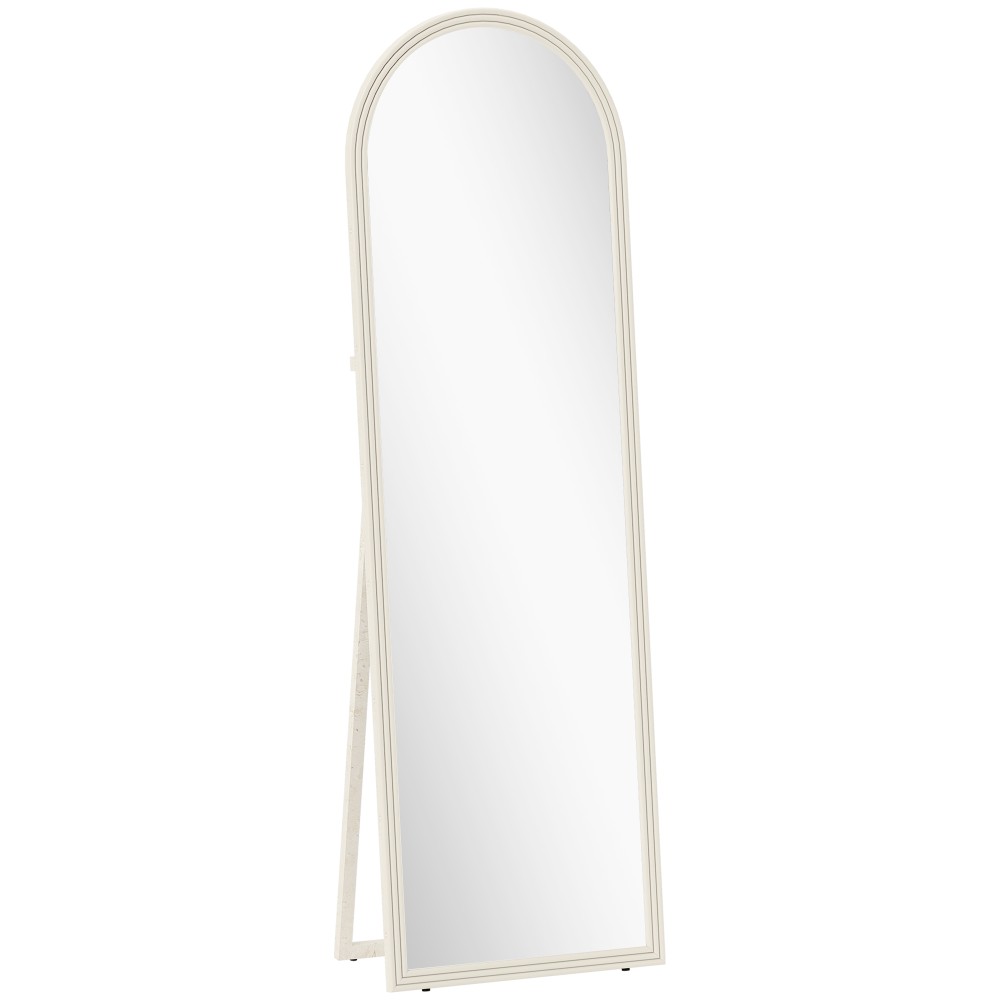 Ολόσωμος Καθρέφτης 50 x 160 cm Ανεξάρτητος Επιτοίχιος Πλαίσιο Αψίδας Λευκός