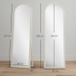 Ολόσωμος Καθρέφτης 50 x 160 cm Ανεξάρτητος Επιτοίχιος Πλαίσιο Αψίδας Λευκός