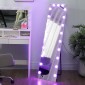 Ολόσωμος καθρέφτης 150x40 cm όρθιος καθρέφτης RGB-LED με 21 λαμπτήρες 7 φωτεινά χρώματα διακόπτης αφής λειτουργία μνήμης