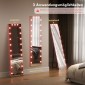 Ολόσωμος καθρέφτης 150x40 cm όρθιος καθρέφτης RGB-LED με 21 λαμπτήρες 7 φωτεινά χρώματα διακόπτης αφής λειτουργία μνήμης