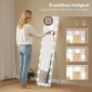 Ολόσωμος καθρέφτης 150x40 cm Καθρέφτης LED με 24 λαμπτήρες 3 ανοιχτόχρωμα, ελεύθερος ή με κλίση λευκό
