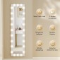 Ολόσωμος καθρέφτης 150x40 cm Καθρέφτης LED με 24 λαμπτήρες 3 ανοιχτόχρωμα, ελεύθερος ή με κλίση λευκό